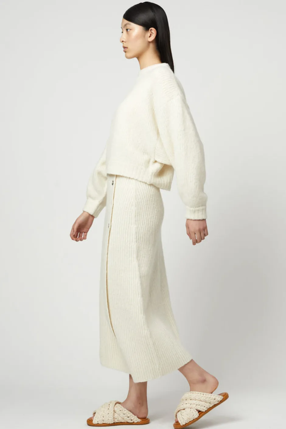 Anonymous Ism Baloon Sleeve Sweater-Women Knitwear