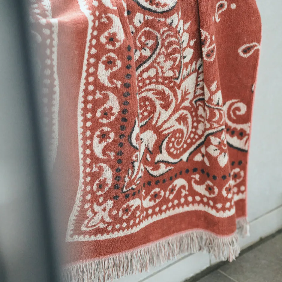 Anonymous Ism Bandana Cotton Pile Blanket - Red- Blanket