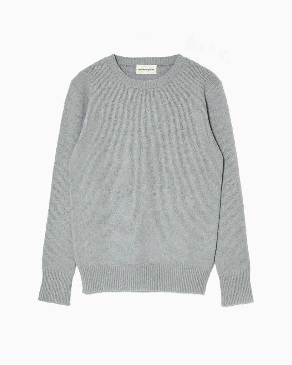 Anonymous Ism Boucle Crewneck Top-Women Knitwear