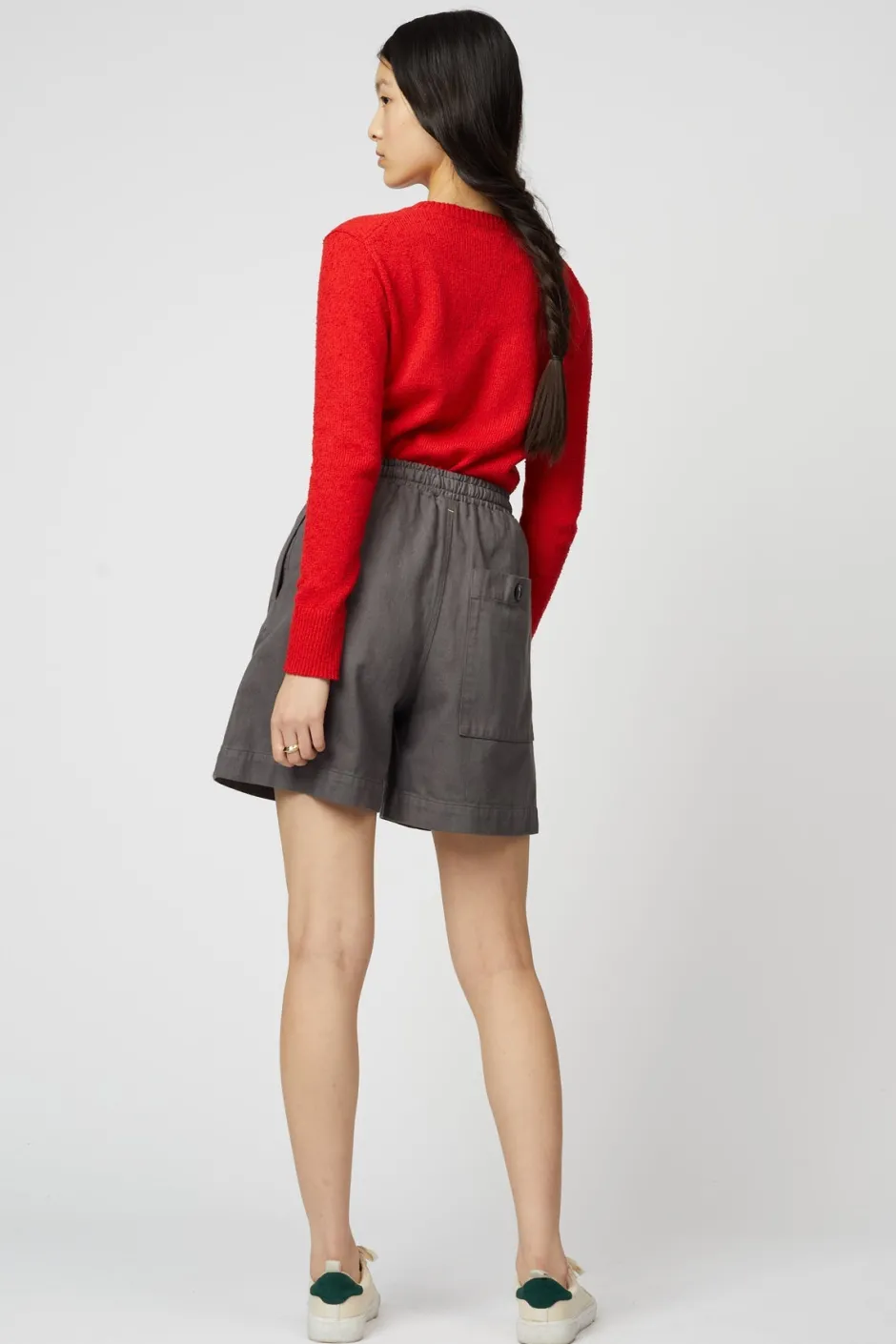 Anonymous Ism Boucle Crewneck Top-Women Knitwear
