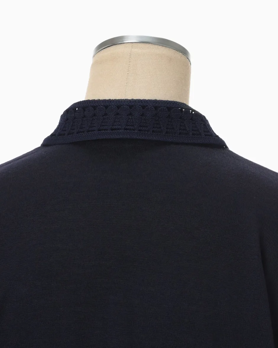 Anonymous Ism Detachable Collar Knit Cardigan-Women Tops|Tops