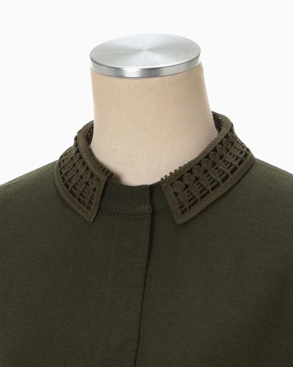 Anonymous Ism Detachable Collar Knit Cardigan-Women Tops|Tops