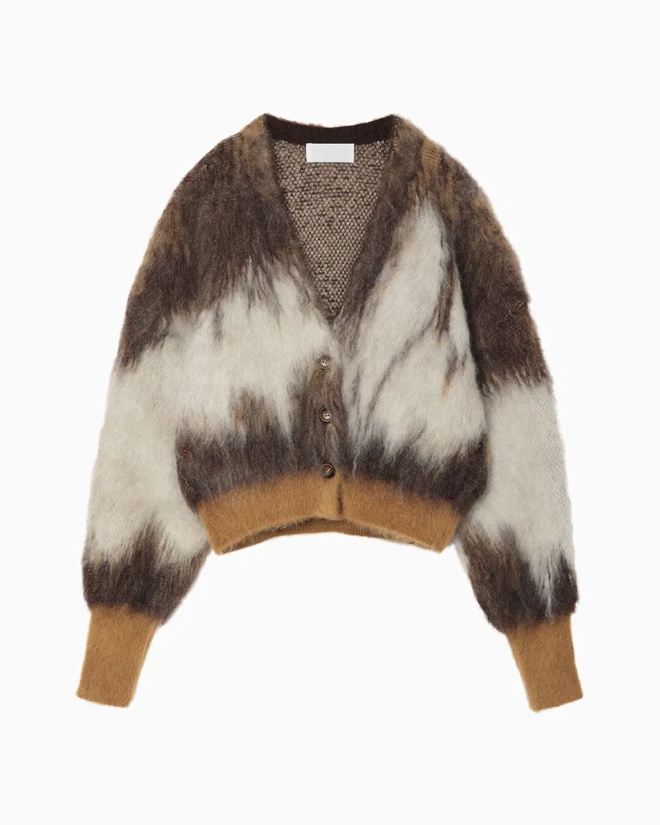 Anonymous Ism Drip Mohair Knit Cardigan-Women Knitwear