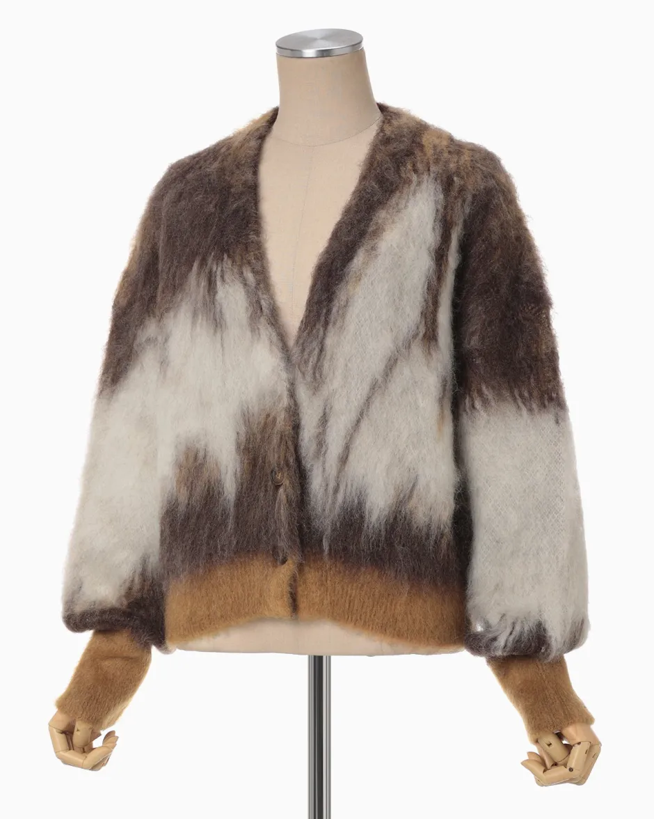 Anonymous Ism Drip Mohair Knit Cardigan-Women Knitwear
