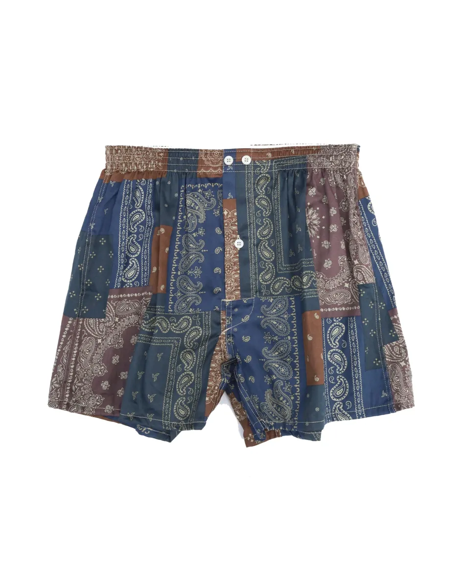 Anonymous Ism Fine Satin Paisley Boxer- Underwear|Accessories
