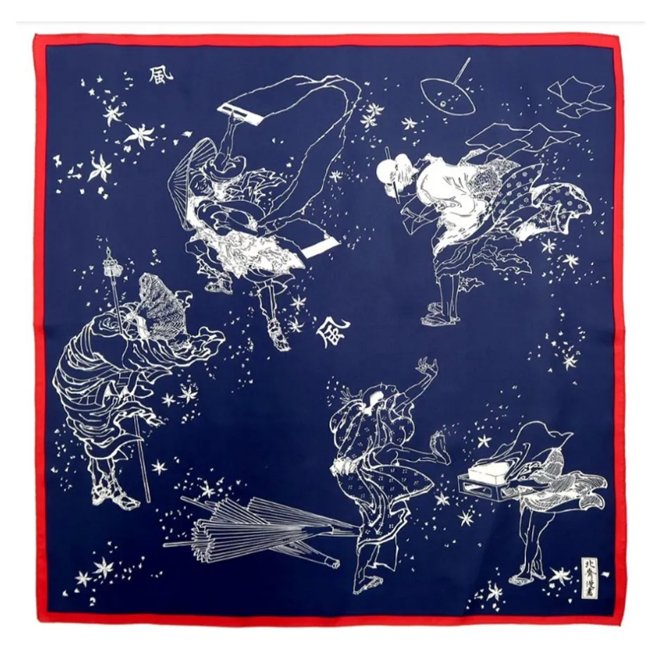 Anonymous Ism HOKUSAI Wind Pattern Silk Scarf- Bandana|Accessories