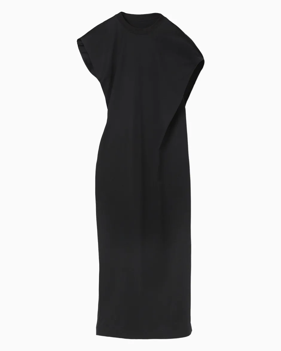 Anonymous Ism Jersey Asymmetric Dress-Women Dress