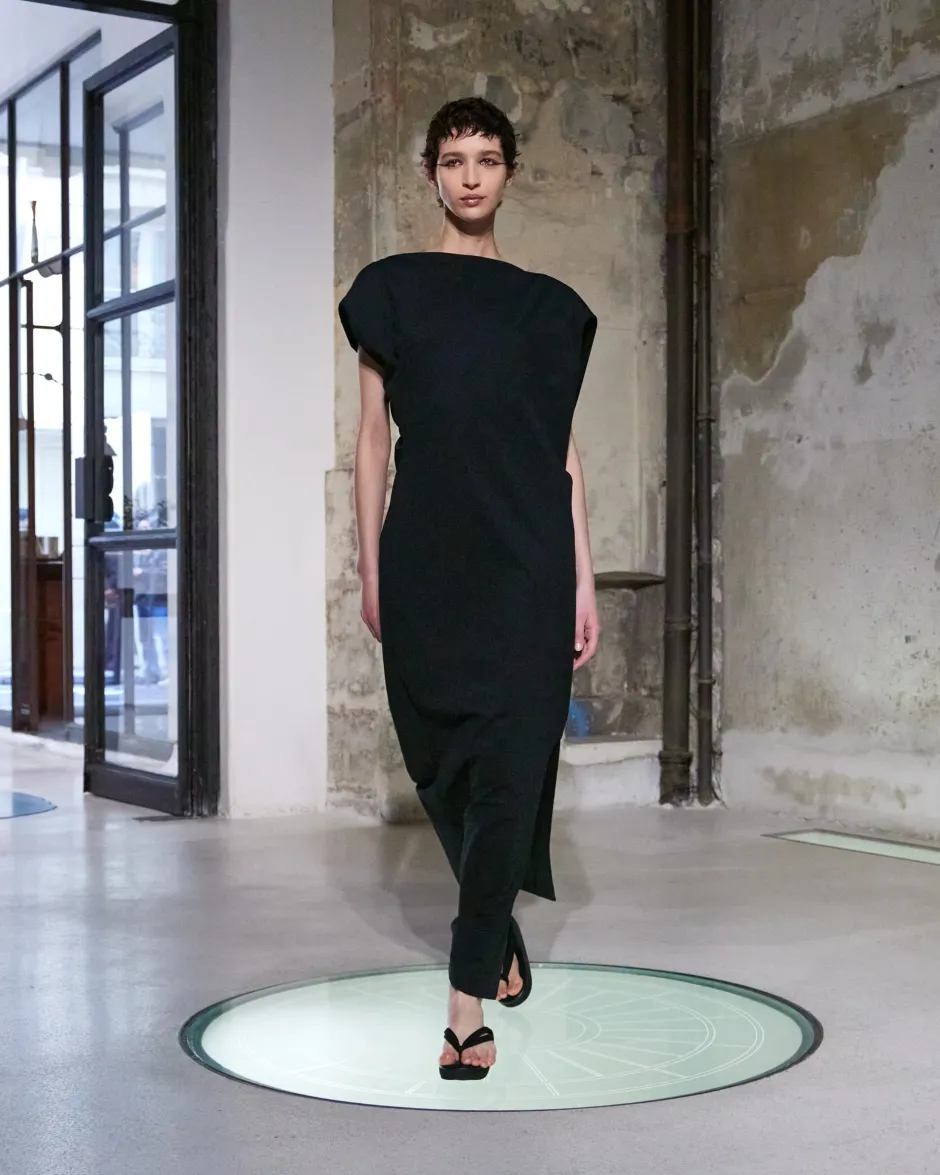 Anonymous Ism Jersey Asymmetric Dress-Women Dress