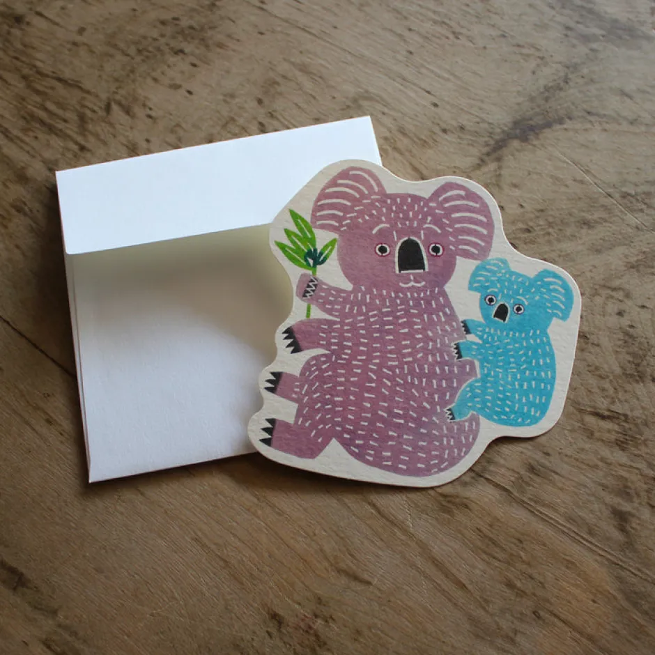 Anonymous Ism Koala - mini die cut card- Kata Kata