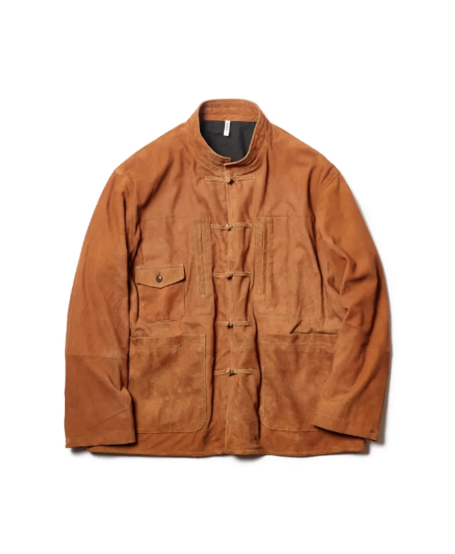 Anonymous Ism Mao Collar Suede Jacket- Outer - Jacket