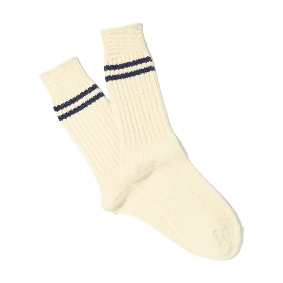 Anonymous Ism OC 2 Stripes Pique Knit Socks- Sustainable|Stripes