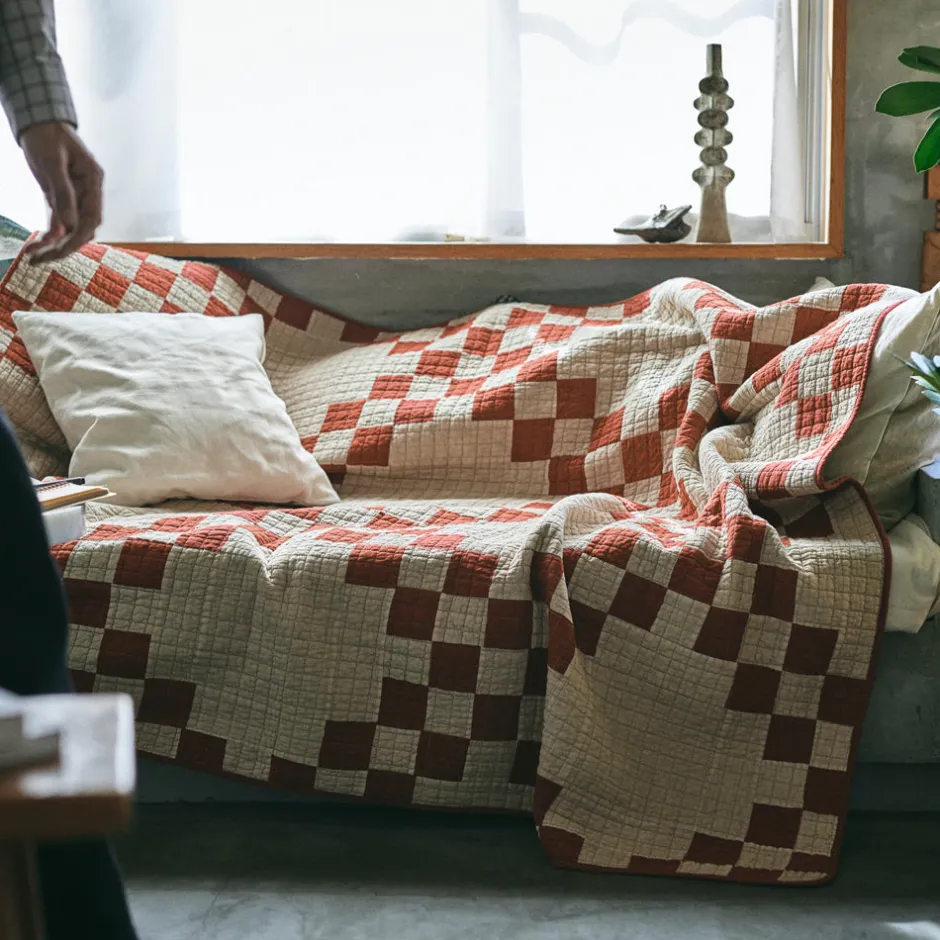 Anonymous Ism Patchwork Quilt Cover - Red- Blanket