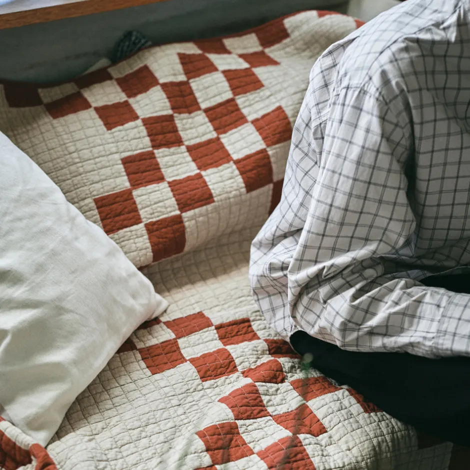 Anonymous Ism Patchwork Quilt Cover - Red- Blanket