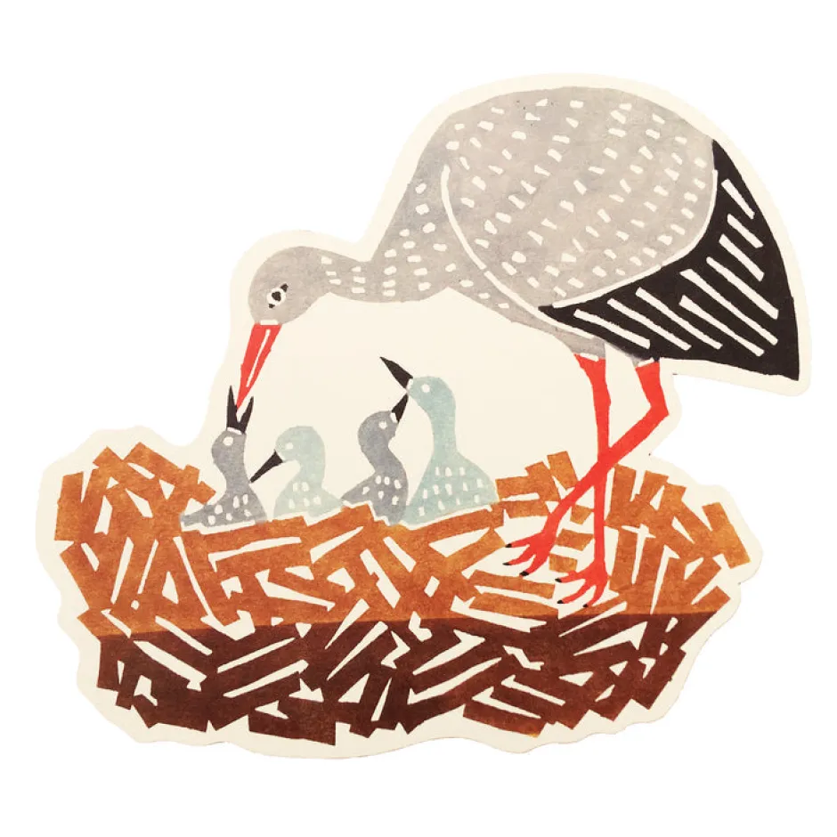 Anonymous Ism Stork - die cut postcard- Kata Kata