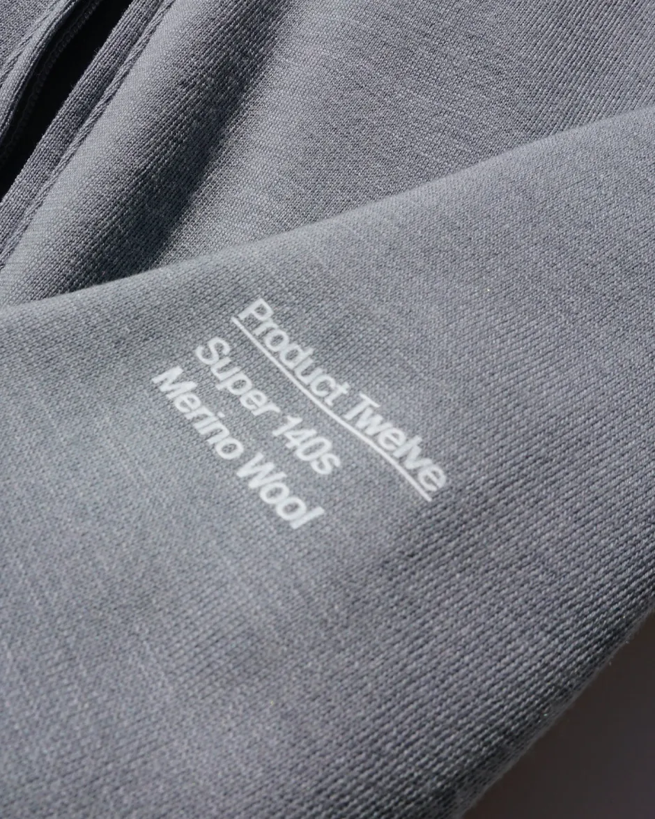 Anonymous Ism Super 140s Merino Wool Zip Up Sweat- Knitwear