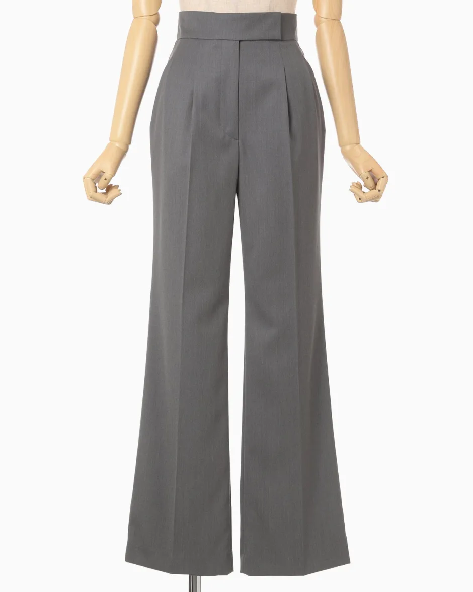 Anonymous Ism Wool Gabardine Flared Trousers-Women Bottoms